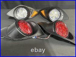 10L0L Golf Cart Deluxe LED Headlights and Taillight Kit New Open Box