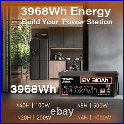 12V 310Ah LiFePO4 Lithium Battery 200A BMS Deep Cycle For RV Solar Boat Off-grid 12V 310Ah LiFePO4 Lithium Battery 200A BMS Deep Cycle For RV Solar Boat Off-grid