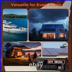 12V 310Ah LiFePO4 Lithium Battery 200A BMS Deep Cycle For RV Solar Boat Off-grid 12V 310Ah LiFePO4 Lithium Battery 200A BMS Deep Cycle For RV Solar Boat Off-grid