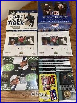145 PACKS! LOT SEALED 2001 2002 UD Boxes TIGER WOODS RC/AUTO Jack Nicklaus