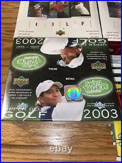 145 PACKS! LOT SEALED 2001 2002 UD Boxes TIGER WOODS RC/AUTO Jack Nicklaus