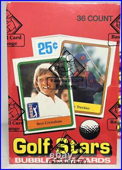 1981 Donruss Golf Stars Unopened Wax Box BBCE Wrapped Nicklaus & Watson SHOWING