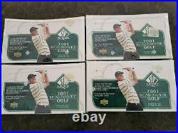 1-2001 Upper Deck SP Authentic Golf Factory Sealed Hobby Box Tiger Woods Rookie