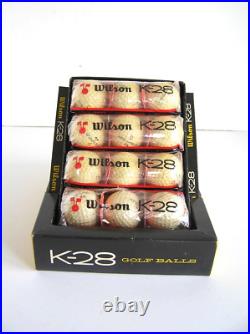 1 Dozen WILSON K-28 Cadwell Cover Golf Balls with Rare Dealer Display Box! NOS