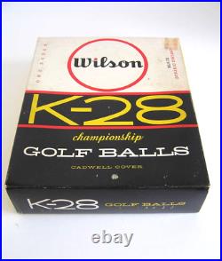 1 Dozen WILSON K-28 Cadwell Cover Golf Balls with Rare Dealer Display Box! NOS
