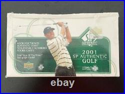 2001 SP Authentic Golf Factory Sealed Hobby Box 24ct Tiger Woods Rookie Auto