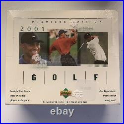 2001 UPPER DECK GOLF PREMIER EDITION Factory Sealed Hobby Box (Red OR Green)