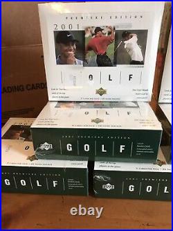 2001 Upper Deck Golf Box (1) Factory Sealed From Case Tiger Woods Rookie