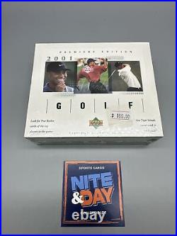 2001 Upper Deck Golf Card Hobby Box Factory Sealed 24 Packs Tiger Woods RC