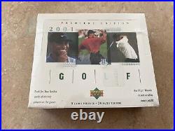 2001 Upper Deck Golf Factory Sealed HOBBY BOX POSSIBLE Tiger Woods Rookie, Etc