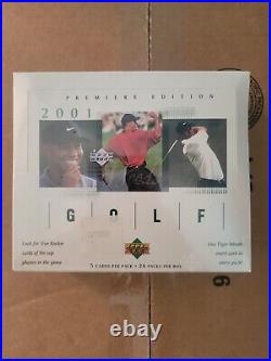 2001 Upper Deck Golf Factory-Sealed Hobby Box (24 Packs) Possible Tiger Woods