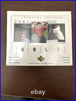 2001 Upper Deck Golf Factory Sealed Hobby Box possible Tiger Woods Rookie