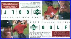 2001 Upper Deck Golf Factory Sealed Rack Pack Box SP Preview Tiger Woods