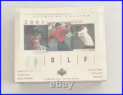 2001 Upper Deck Golf Premier Edition Box Factory Sealed 24 Packs Tiger Woods