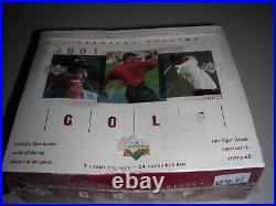 2001 Upper Deck Golf Premiere Red Box Tiger Woods Rookie Sealed Damaged Box