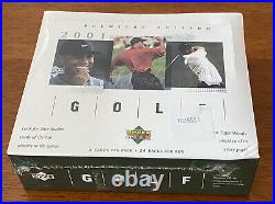 2001 Upper Deck Golf Tiger Woods Hobby Box Factory Sealed Box