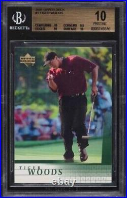 2001 Upper Deck Premiere Edit. Fact. Sealed Red Golf BX T. WOODS RC &AUTO