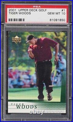 2001 Upper Deck Premiere Edit. Fact. Sealed Red Golf BX T. WOODS RC &AUTO