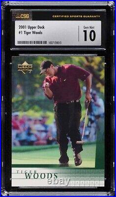 2001 Upper Deck Premiere Edit. Fact. Sealed Red Golf BX T. WOODS RC &AUTO