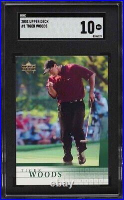 2001 Upper Deck Premiere Edit. Fact. Sealed Red Golf BX T. WOODS RC &AUTO