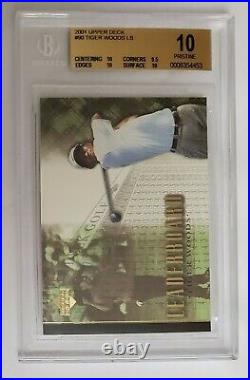 2001 Upper Deck Premiere Edit. Fact. Sealed Red Golf BX T. WOODS RC &AUTO