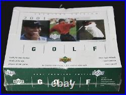 2001 Upper Deck Premiere Edition Golf FACTORY SEALED Box Tiger Woods Rookie 24/5 2001 Upper Deck Premiere Edition Golf FACTORY SEALED Box Tiger Woods Rookie 24/5