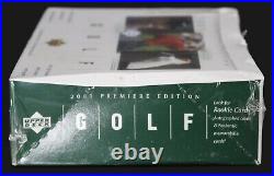 2001 Upper Deck Premiere Edition Golf FACTORY SEALED Box Tiger Woods Rookie 24/5 2001 Upper Deck Premiere Edition Golf FACTORY SEALED Box Tiger Woods Rookie 24/5