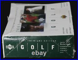 2001 Upper Deck Premiere Edition Golf FACTORY SEALED Box Tiger Woods Rookie 24/5 2001 Upper Deck Premiere Edition Golf FACTORY SEALED Box Tiger Woods Rookie 24/5