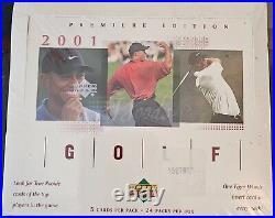 2001 Upper Deck Premiere Edition Golf New Factory Sealed Box Tiger Woods Rookie 2001 Upper Deck Premiere Edition Golf New Factory Sealed Box Tiger Woods Rookie
