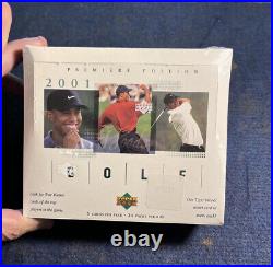 2001 Upper Deck Premium Golf cards Tiger Woods RC SEALED BOX 24 Packs INVEST