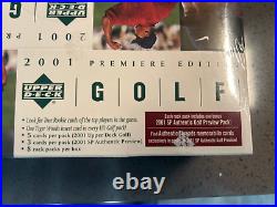 2001 Upper Deck Sealed Golf Rack Box Sp Authentic Preview Cards Tiger