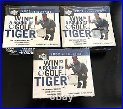 2002 Ud Golf Card Hobby Box Tiger Woods Phil Mickelson Rc Factory 3 Available