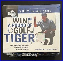 2002 Ud Golf Card Hobby Box Tiger Woods Phil Mickelson Rc Factory 3 Available