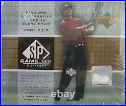 2003 Upper Deck Game Used Factory Sealed Golf Card Hobby Box Woods Auto-rare