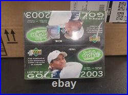 2003 Upper Deck Golf Retail Box Factory Sealed Swing With Tiger Sweepstakes