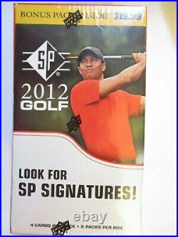 2012 Tiger Woods Upper Deck Sp Golf Trading Cards Factory Sealed Blaster Box
