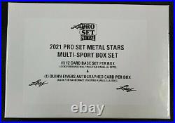 2021 Leaf Pro Set Metal Stars Multi-Sport Hobby Quinn Ewers Auto + 12 Card Set
