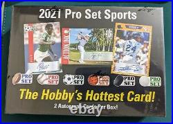 2021 Leaf Pro Set Sports Hobby Box 2 Autographs Factory Sealed MULTI SPORT