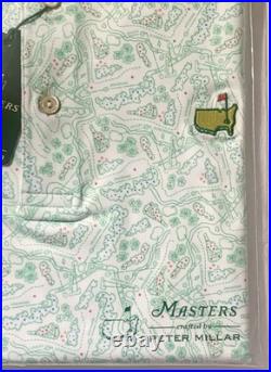 2025 Masters Peter Millar Polo golf Shirt XL Amen Corner course pattern new