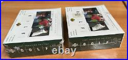 (2) Upper Deck 2001 Premiere Edition Golf Factor Sealed Boxes Tiger Woods Rookie