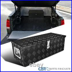 30x 13x 10 Black Aluminum Tool Box Trunk Under bed Trailer Truck Storage+Lock