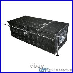 30x 13x 10 Black Aluminum Tool Box Trunk Under bed Trailer Truck Storage+Lock