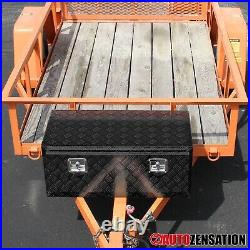 36 Heavy Duty Black Aluminum Tool Box Truck Storage Trailer Flat Bed Underbody