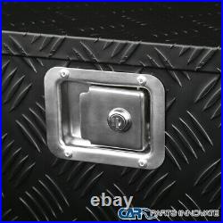 49 Heavy Duty Black Textured Aluminum Tool Box Trailer Storage Trunk Under Bed