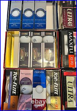 63 New Golf Balls Top Flite Titleist Ultra 500 Pinnacle Precept In Boxes Vintage