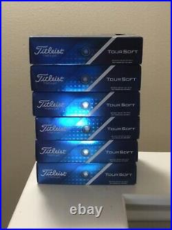 6 Boxes of Brand New Titleist Tour Soft Golf Balls with no additional logos