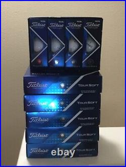 6 Boxes of Brand New Titleist Tour Soft Golf Balls with no additional logos
