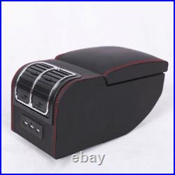 6 USB Rechargeable Car Charger Central Container Armrest Box Storage Case Handy