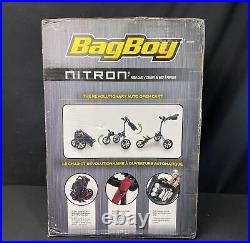 Bag Boy Nitron Golf Push Cart with Auto Open Technology Silver/Black New Open Box
