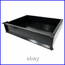 Black Steel Utility Cargo Box with Brackets for E-Z-GO TXT Golf Cart
